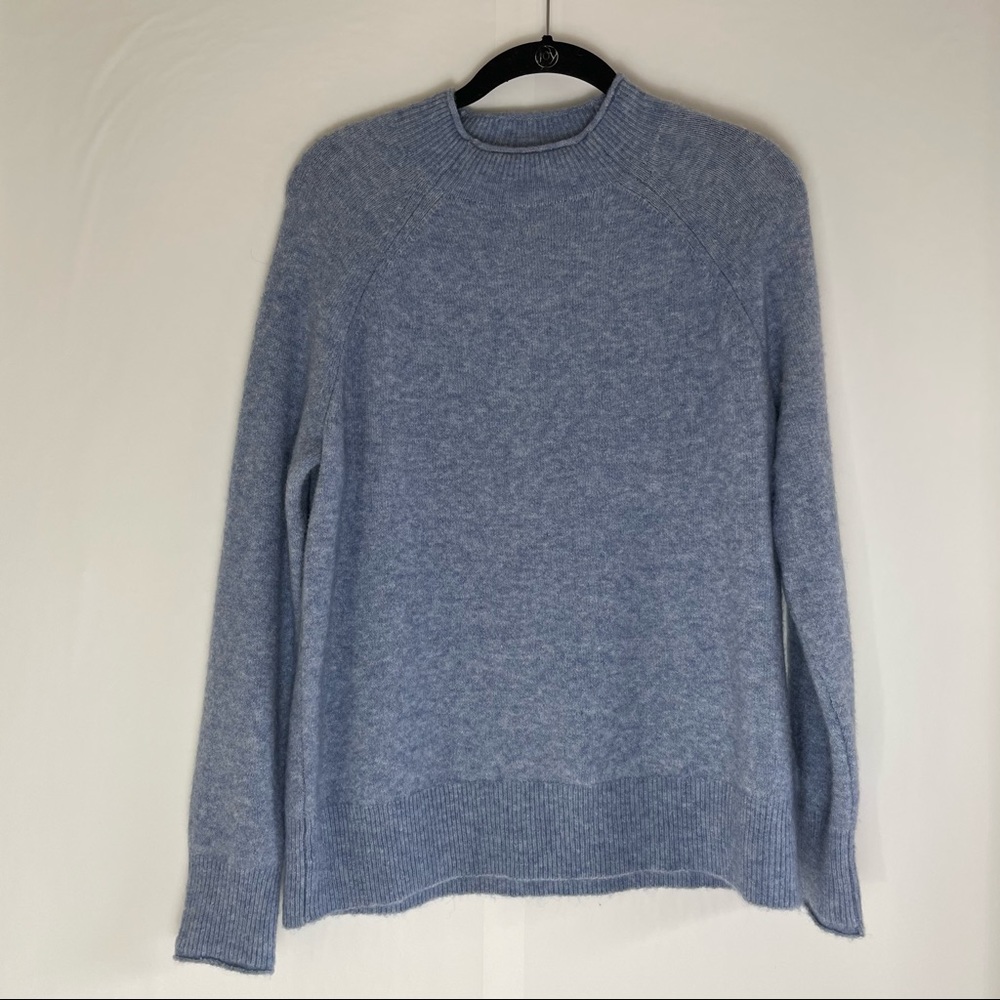 J. Crew Blue Merino Blend Crew Neck Sweater Size XS